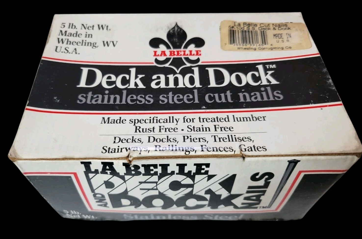 Wheeling WV Labelle Deck and Dock Stainless Steel Cut Nails 5 Pounds, 3 Inches gallery