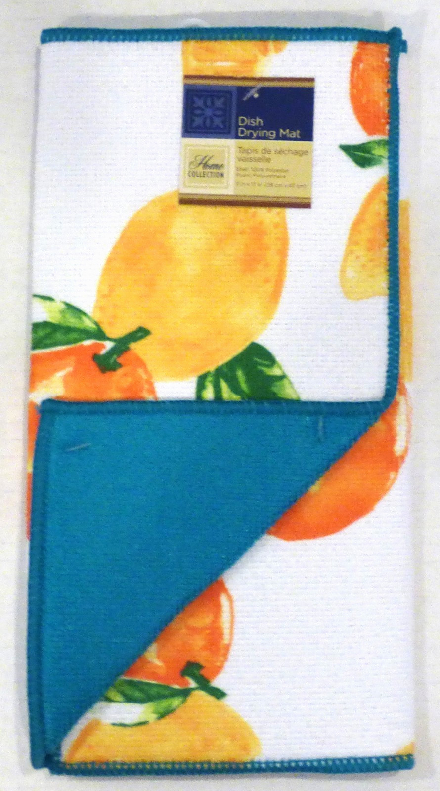 Home Collection Self Absorbent Polyester Dish Drying Mat 11”x17” ~ Orange Lemons gallery