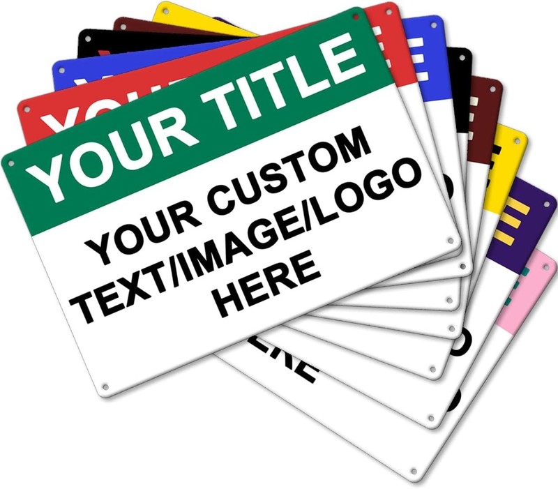 Customized Horizontal Tin Sign, allowing for the addition of any text/Photo gallery