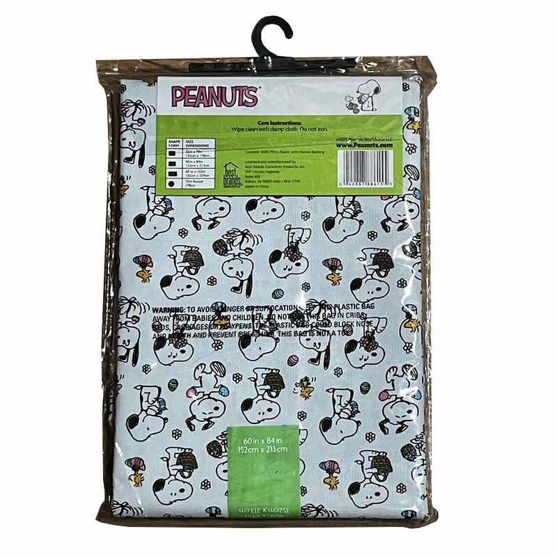 Peanuts SNOOPY EASTER Flannel Backed PEVA Tablecloth 60" x 84" NEW! Free Ship! gallery