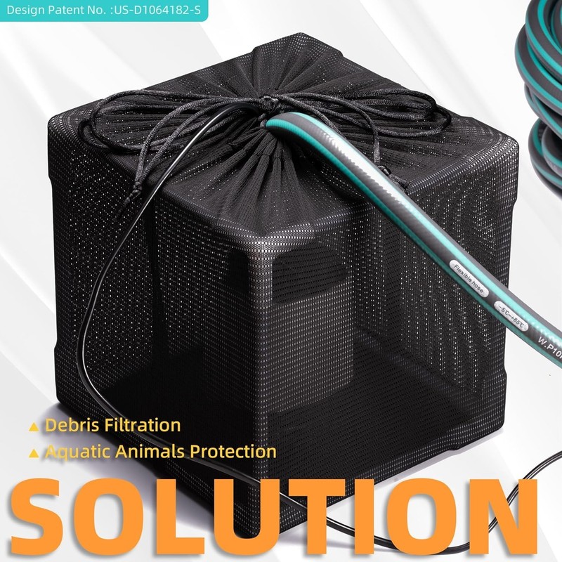 Pond Filter Cube Mesh Water Pump Barrier Anti-Clogging 10 inch Outdoor gallery