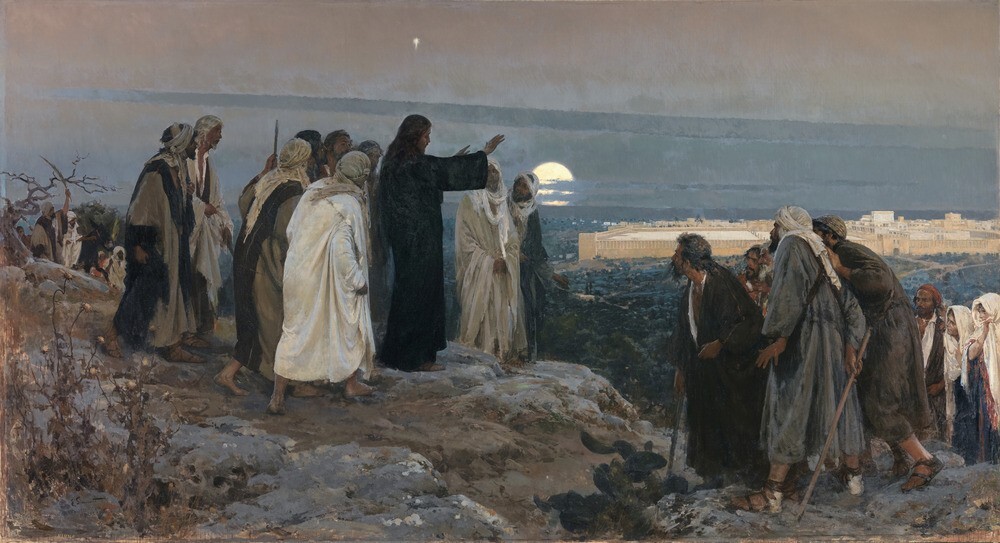 Enrique Simonet : He Wept Over It : Jesus Over Jerusalem Giclée Art Print 1892 gallery