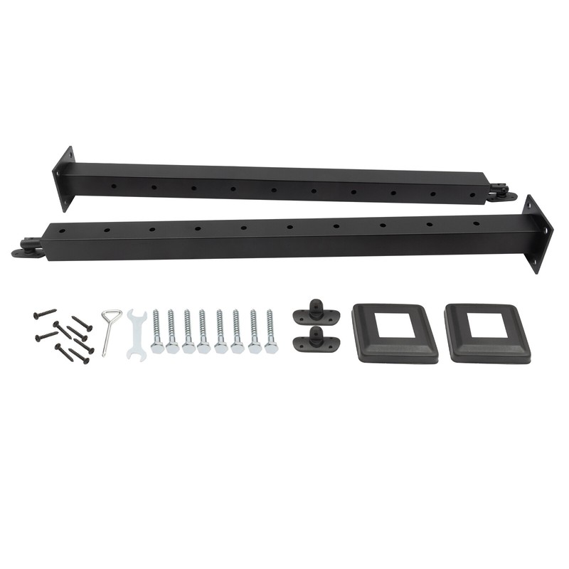 Level drilled Cable Railing Post 36"x2"x2"(Post Body 33") Stainless Steel Black gallery