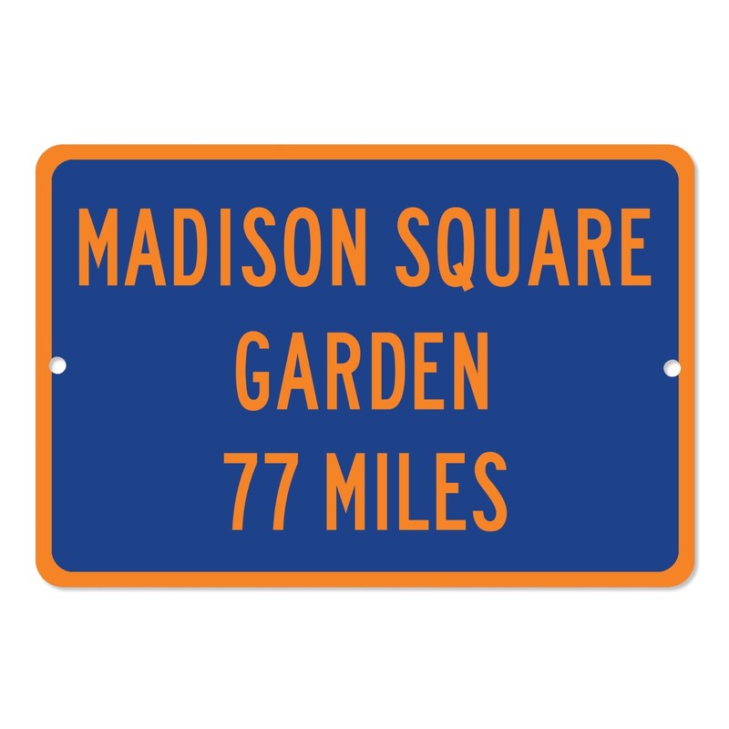 Madison Square Garden Custom Distance Sign New York Knicks Basketball Fan Gift gallery