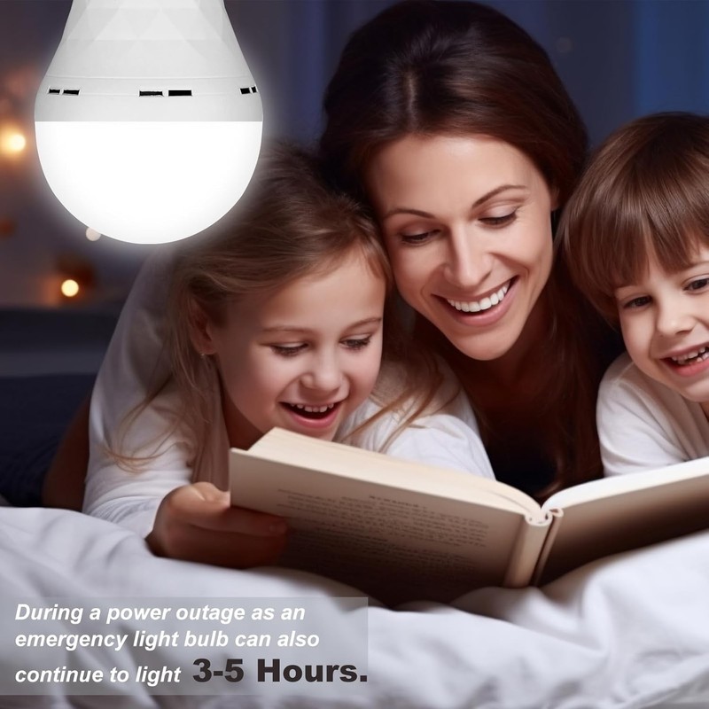 15W Rechargeable LED Light Bulb Emergency For Home Power Failure 1200mAh Charger gallery