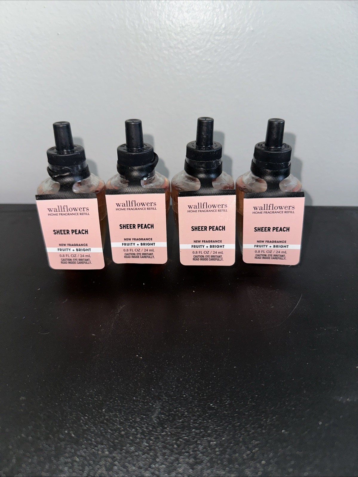 Bath & Body Works ~ SHEER PEACH Wallflowers Fragrance Refill ~ Lot of 4 gallery