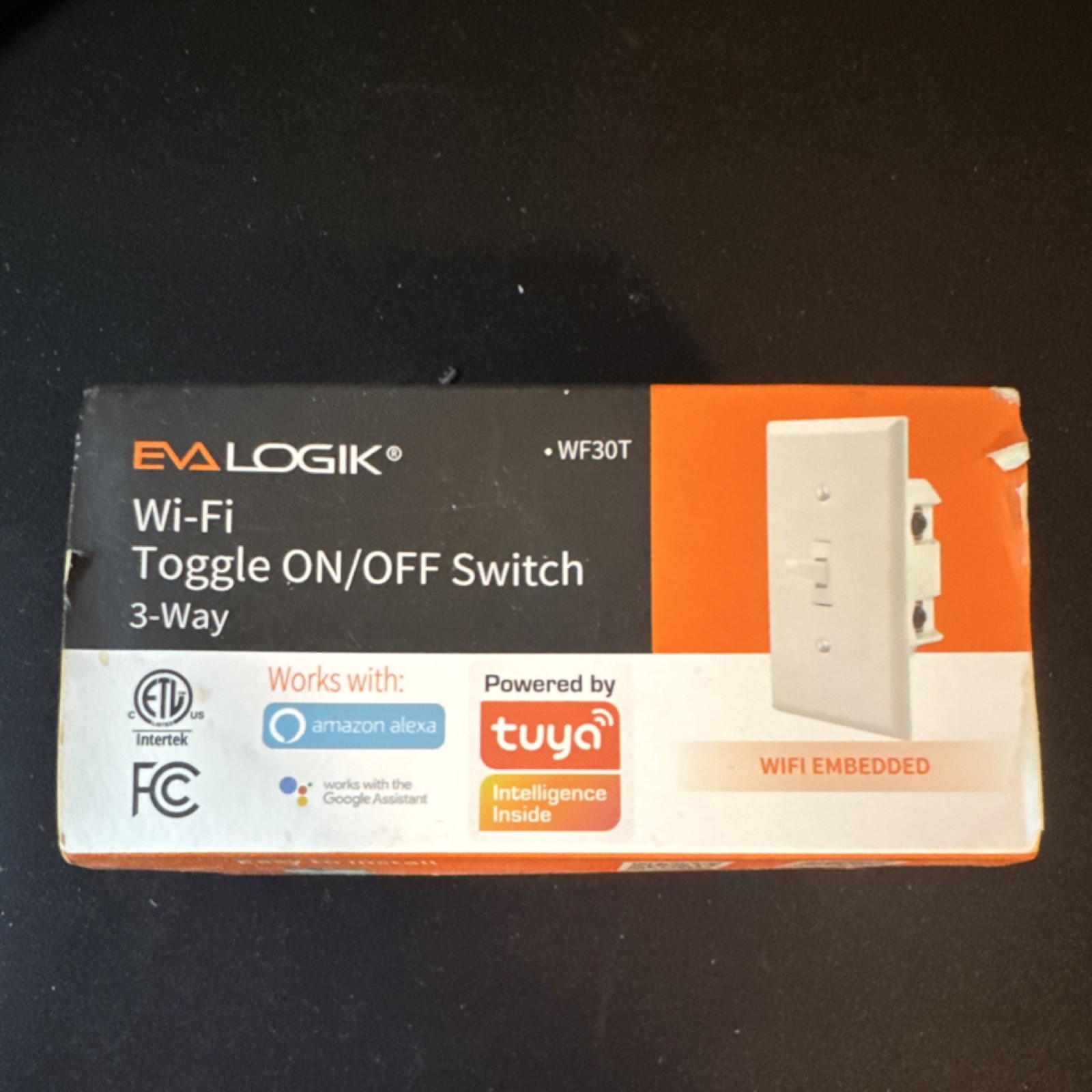EVA LOGIK WF30T 3-Way Wi-Fi Toggle On/Off Wall Switch White Alexa/Google gallery