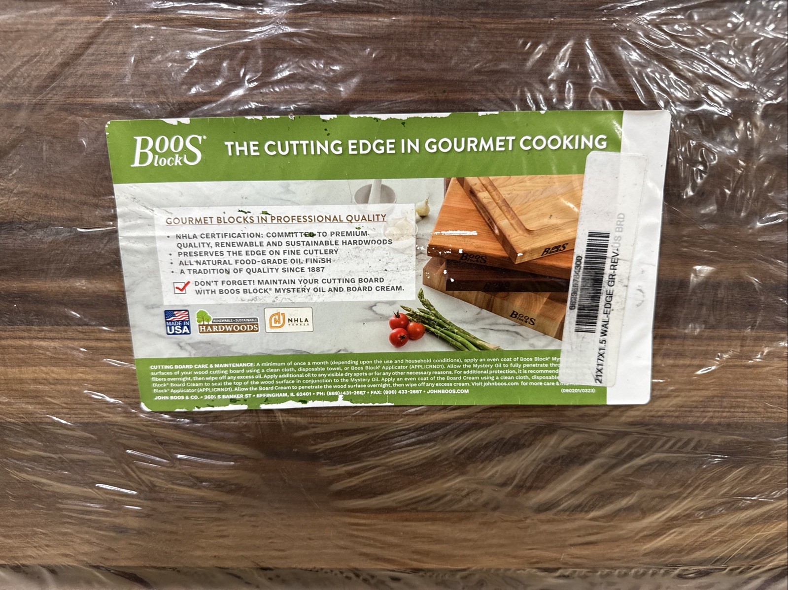 John Boos BBQ Collection Reversible Wood Cutting Board with Juice Groove Walnut gallery