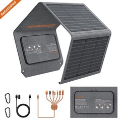 40W 80W Foldable Solar Panel Kit Type-C USB-A Ports for Power Banks Refurbished
