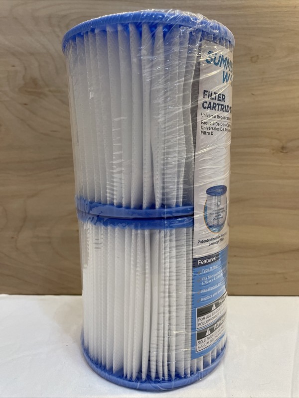 Summer Waves Pool Filter Cartridge 2 Pack Size D 3.75" x 4.13" Polygroup. gallery