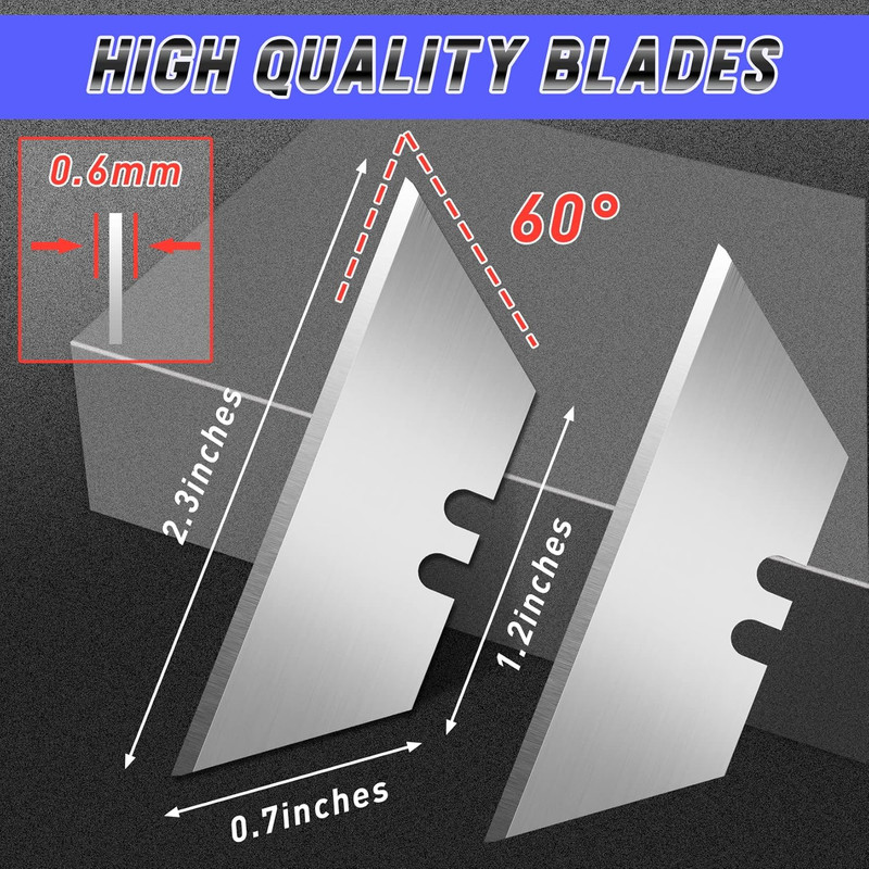 4 Pack Folding Utility Knife with Extra 10Pcs Blades, Box Cutters for Home, Offi gallery