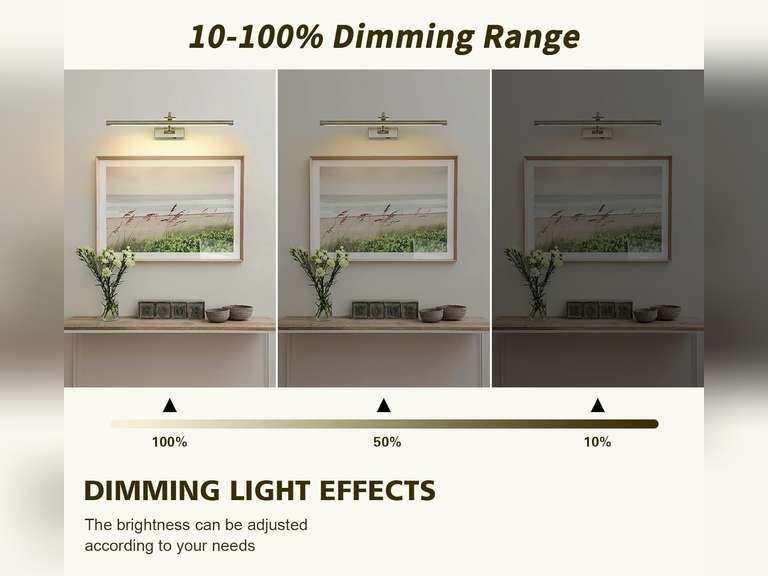 Wireless Picture Light Rechargeable Gallery Lighting Battery Picture Frame 2700K gallery