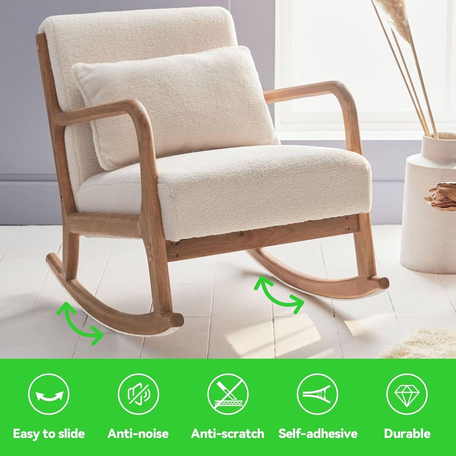 Felt Strips with Adhesive Backing, 2 Rolls 1x60 Furniture Felt Strips gallery