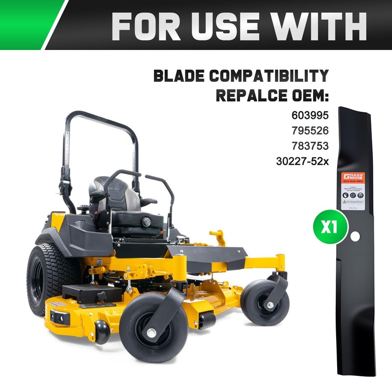 Grasscool Raptor 52 inch Mower Blades Replace Hustler 17 7/8″-Round, black gallery