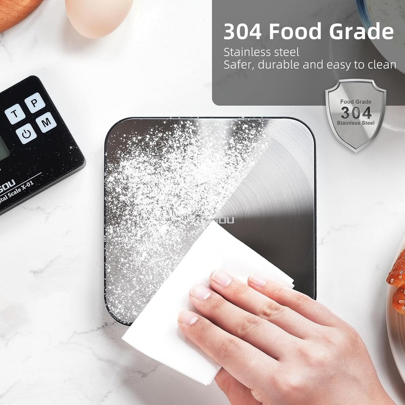 33lb Wireless Kitchen Scale with Remote Display, 1g/0.1oz Precise Graduation, Fo gallery