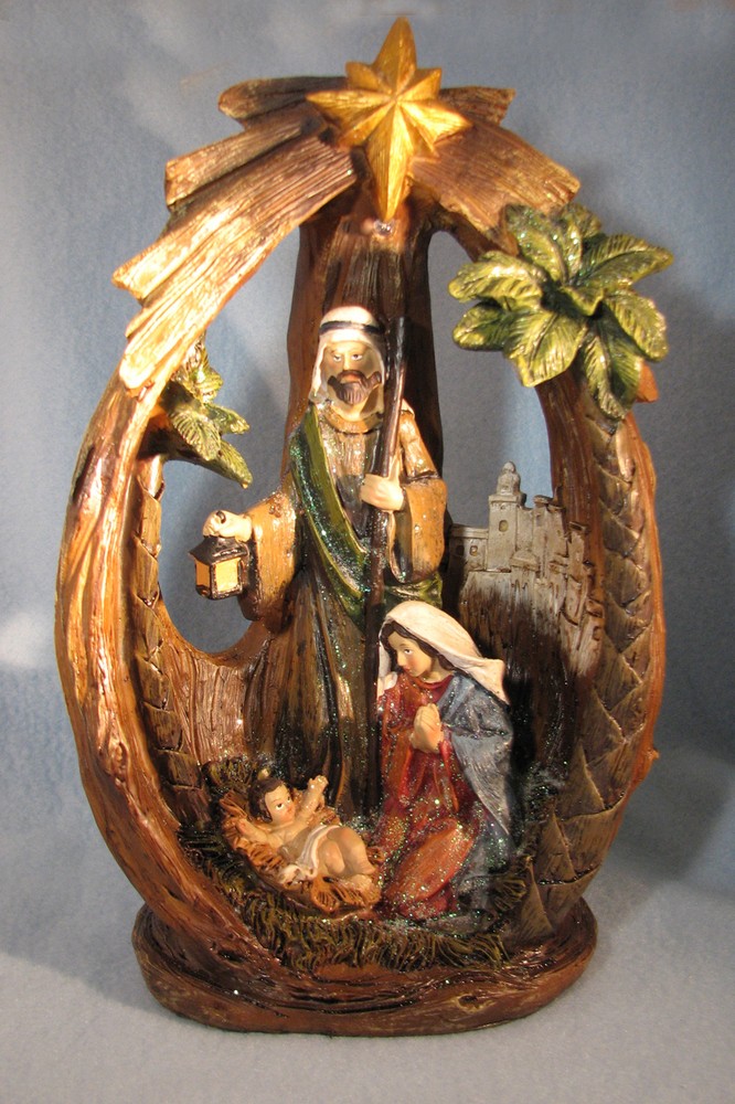 Beautiful LED Lighted Nativity Scene Figurine Indoor Christmas Holiday Decor