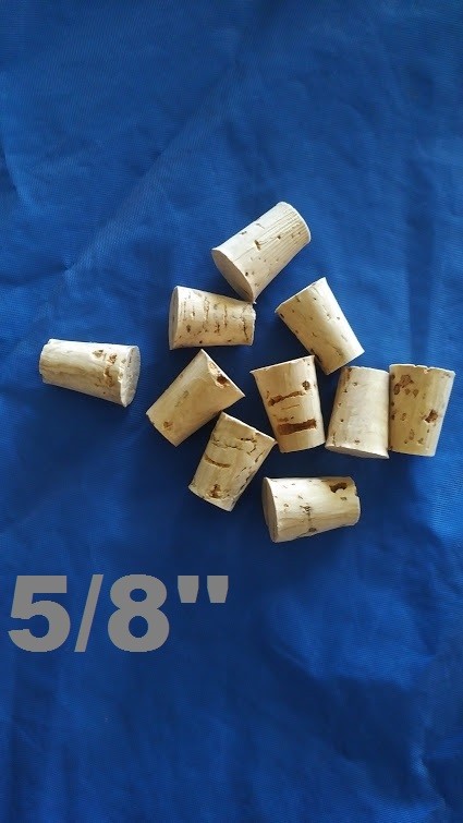CORK stopper plug round tapered style crafts fishing lab wine all natural *5/8* gallery
