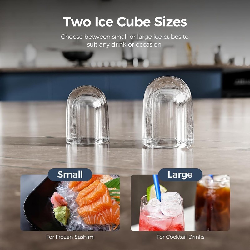 Countertop Ice Maker 26Lbs/24H Self-Cleaning Black gallery