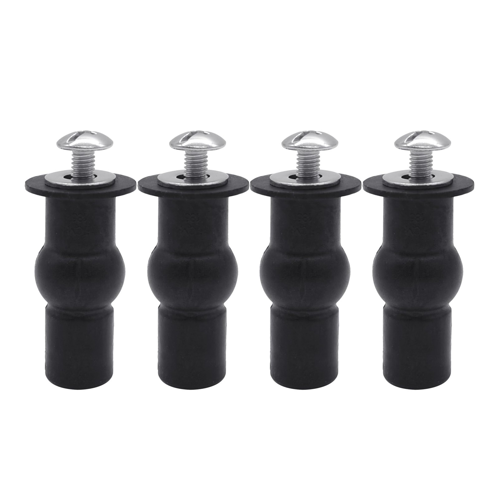 4 PCS Universal Toilet Seat Hinges Screws, Stainless Steel Rubber, Top Mount... gallery