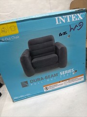 Intex Inflatable Pull Out Sofa Chair with Twin Sized Air Bed Mattress (Open Box)