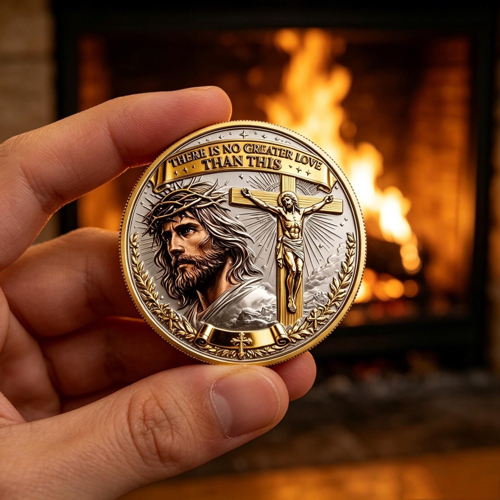 Resurrection Commemorative Coin | Crown of Thorns, Empty Tomb Christian Token gallery
