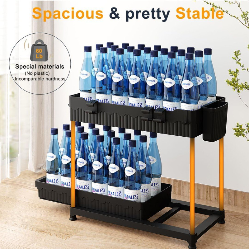 3 Pack under Sink Organizers,2-Tier Multi-Use Kitchen and Bathroom Organizers an gallery