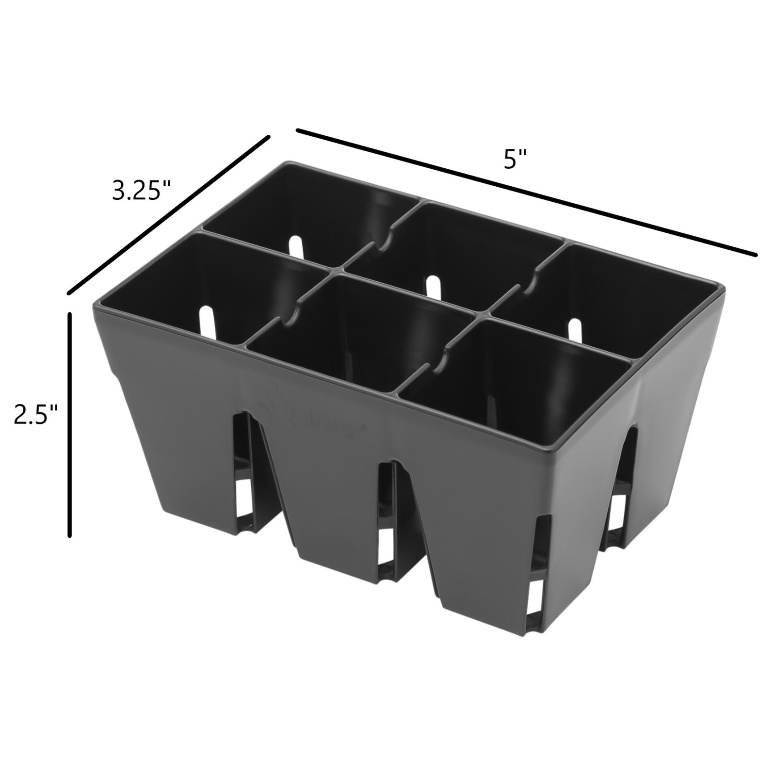 Sunpack 6-Cell Mega Square Insert, Greenhouses, Gardening, and Seedlings, Black gallery