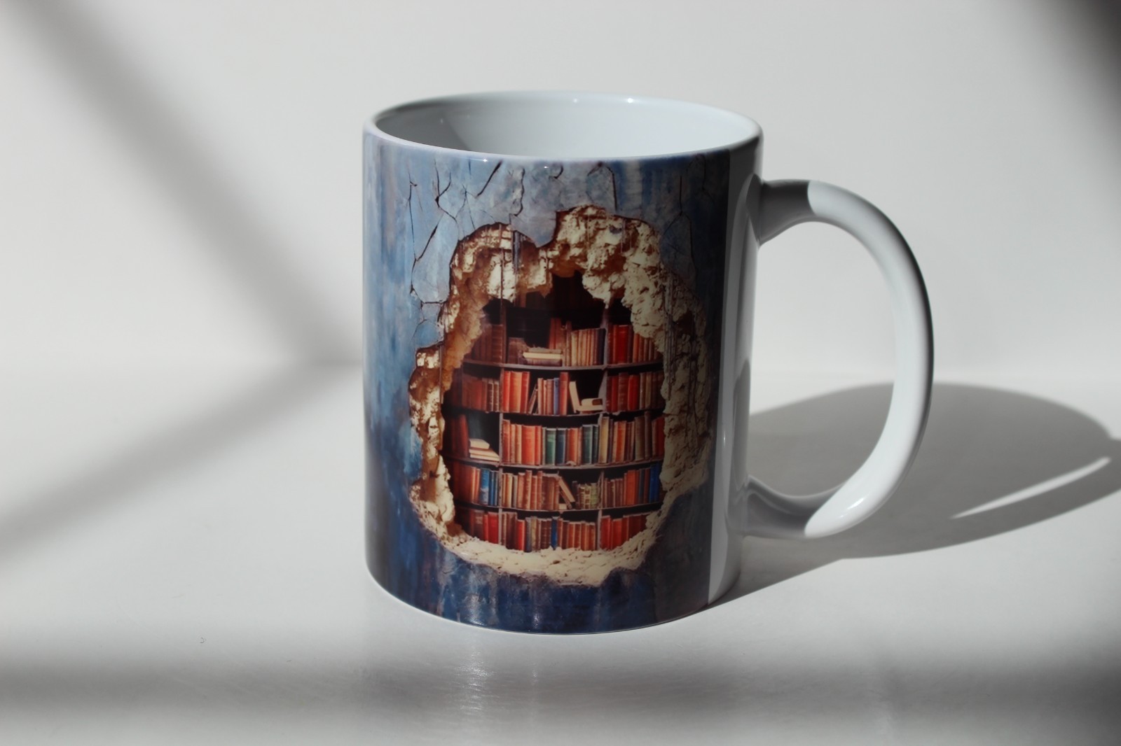 3D Effect Bookshelf 12 oz Ceramic Coffee Mug gallery