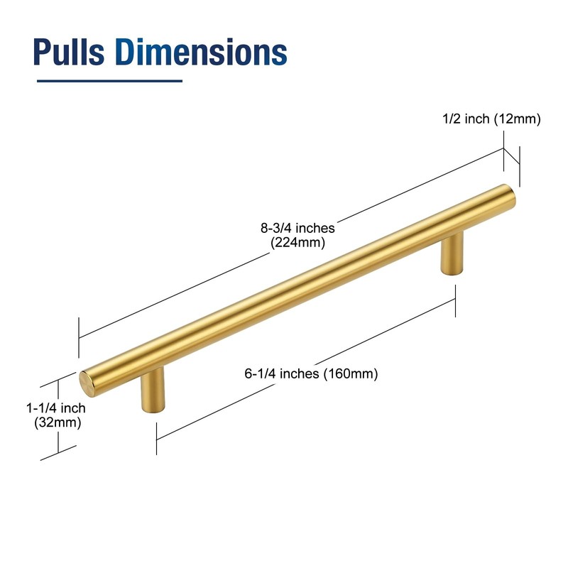 5 Pack 8-13/16 Inch Cabinet Pulls Kitchen Cabinet Handles with 6-1/4 Inch Hol... gallery