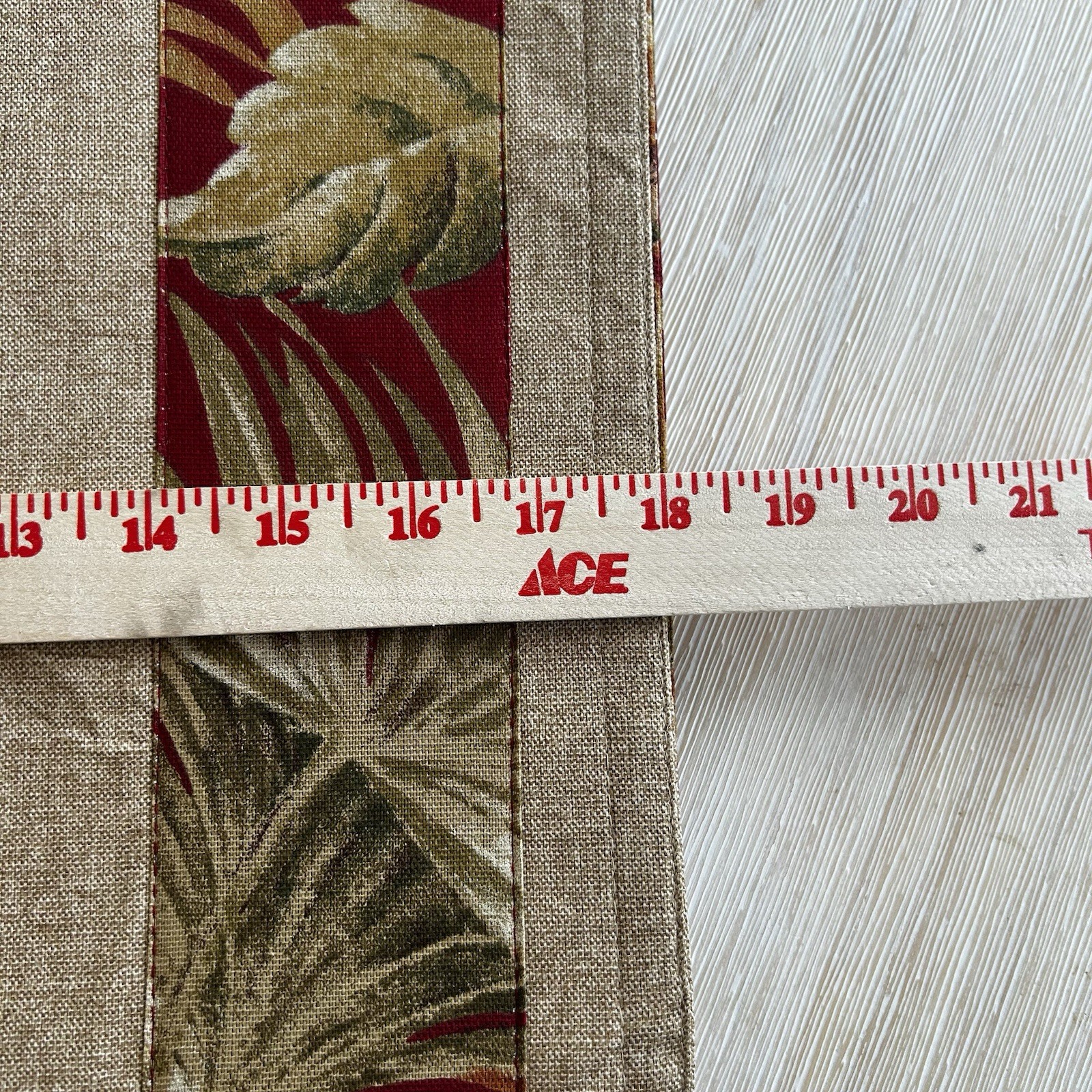 Tropical Palm Floral Placemats Mixed Set Of 8 Red Natural Woven 18x13 gallery