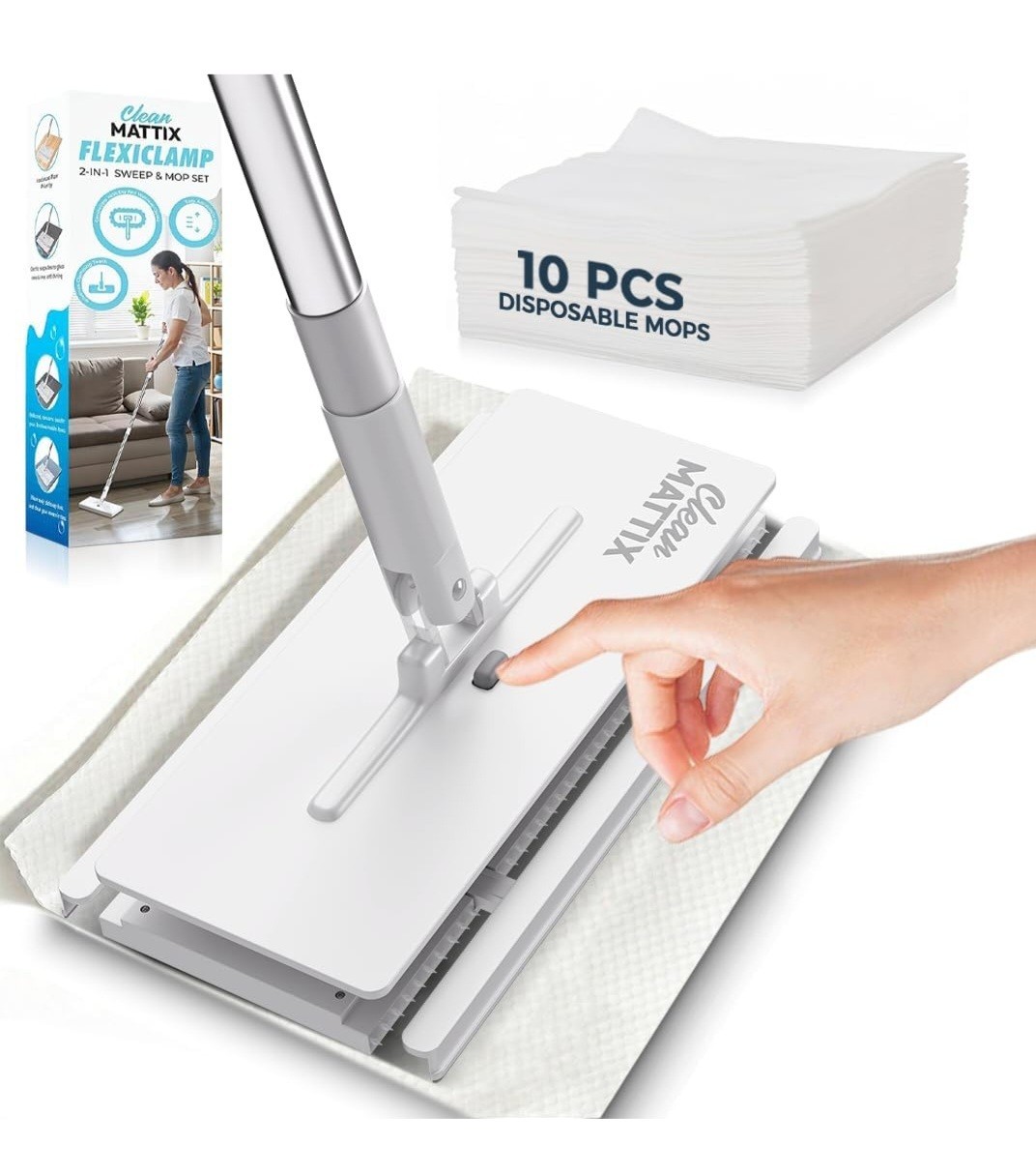 - FlexiClamp Sweep & Mop Kit - with Swiffer Pads, Durable Cleaning Tool for H... gallery