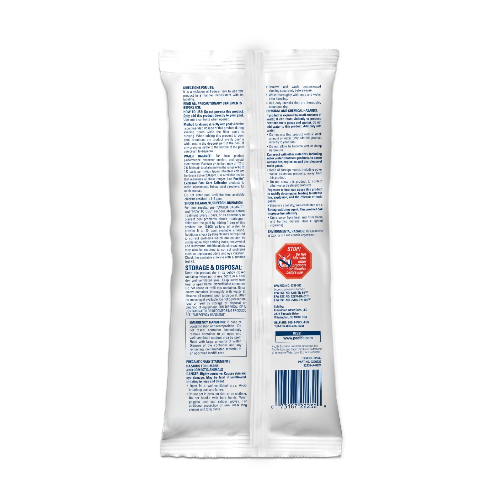 Poolife Rapid Shock 1lb gallery
