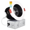 Luxrite 4 Inch LED Recessed Light 15W 5 CCT Tunable 1100 Lumens White Black Trim gallery