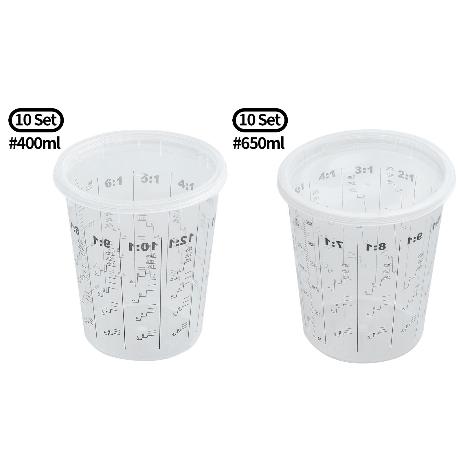 10 Set Measuring Cup Sturdy Milliliter Container Paint Epoxy Reusable Liquids gallery