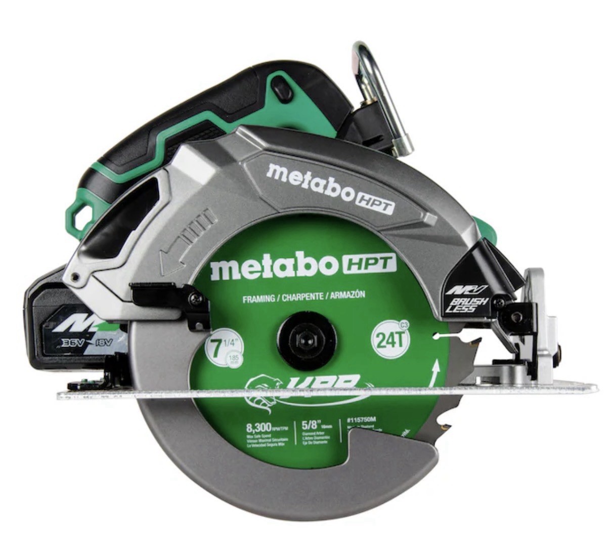 Metabo HPT 36V MultiVolt 7-1/4-Inch Circular Saw w/Torque Boost, C3607DB gallery