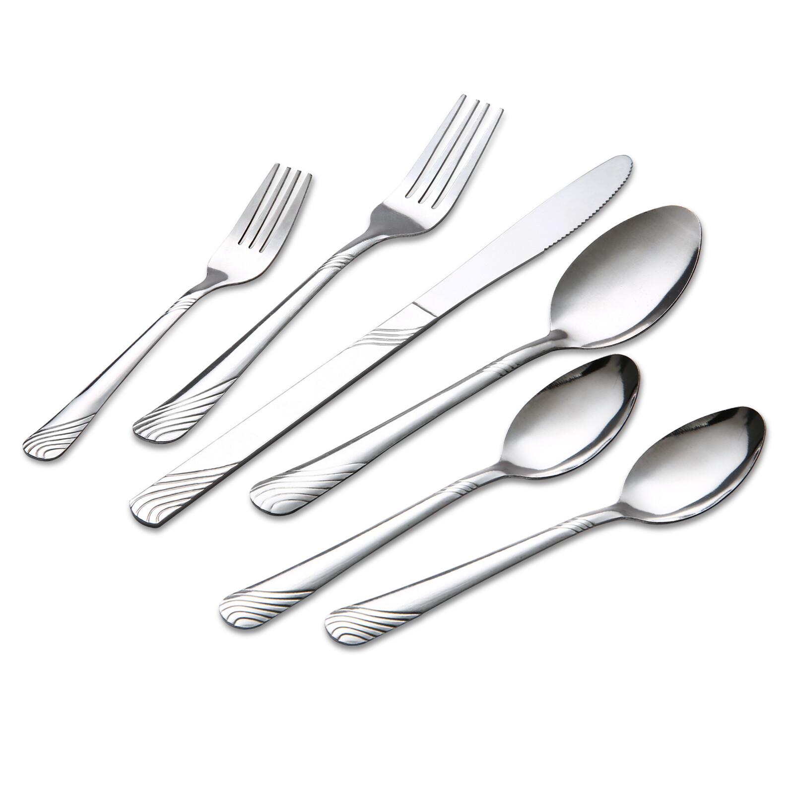 48Pcs Silverware Set for 8 Stainless Steel Flatware set Cutlery Utensil Kitchen gallery