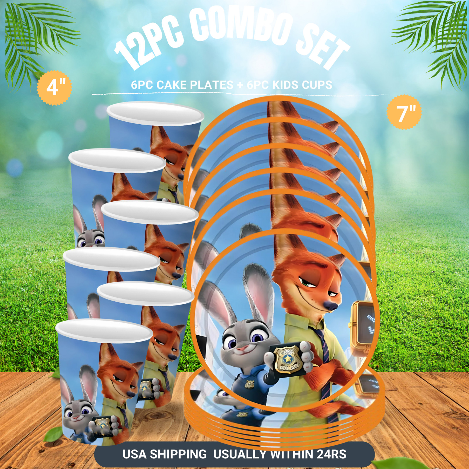 ZOOTOPIA tableware plate birthday party supplies favor centerpiece decoration gallery