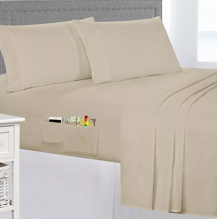 Swift Home Microfiber Smart Sheet 3 Piece Set With 8" Side Storage Pockets gallery