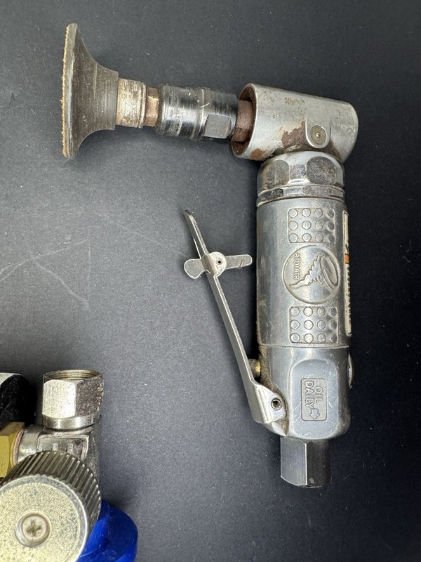 (3)Pneumatic Air Die Grinders - 2 Angle/1 Straight. Chicago CP874/Northern/ATD gallery