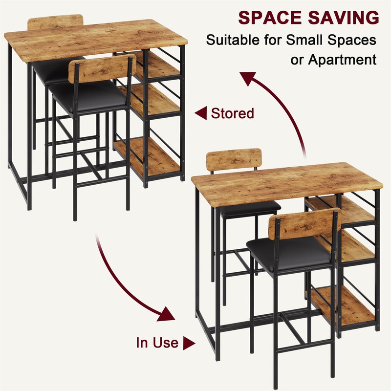 ✅Dining Table Set for 2 Kitchen Table Set with 2 Upholstered Chairs Pub Table Se gallery