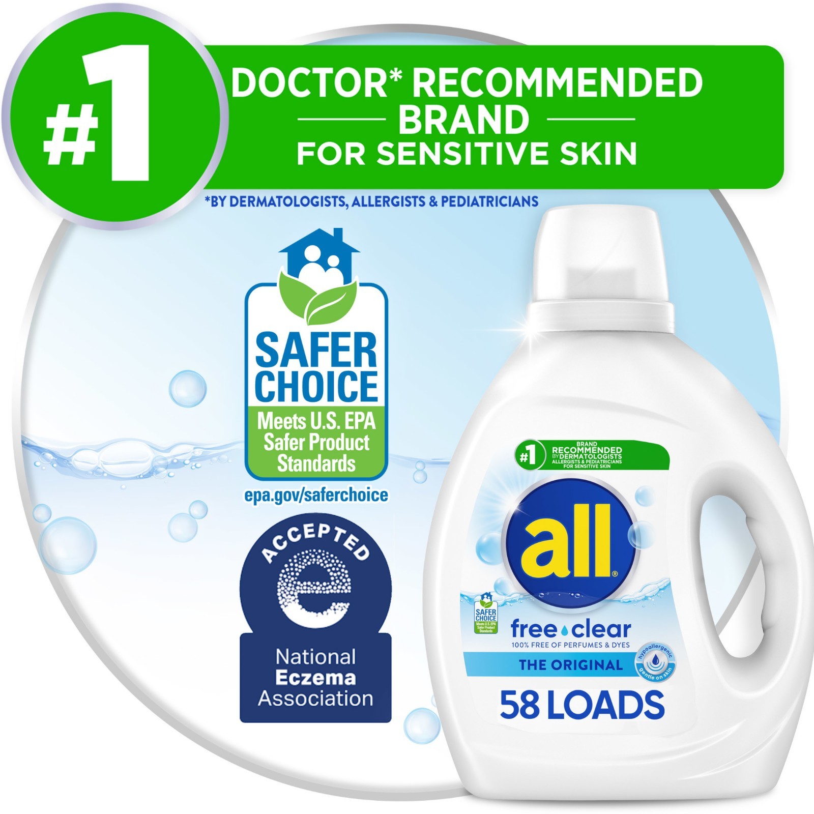 All Liquid Laundry Detergent Free Clear for Sensitive Skin gallery