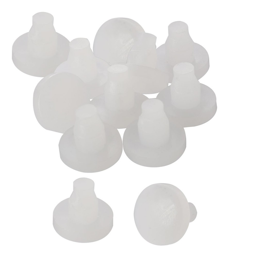 12pcs 7mm White Stem Bumpers Glide Patio Outdoor Furniture Glass Top Embedded