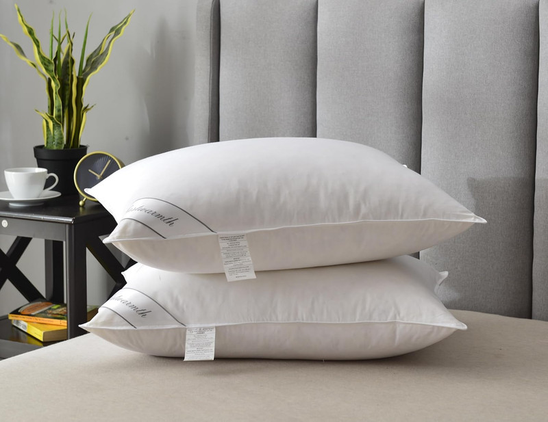 Goose Down Feather Hotel Collection Bed Pillow for Sleeping,100% Cotton gallery