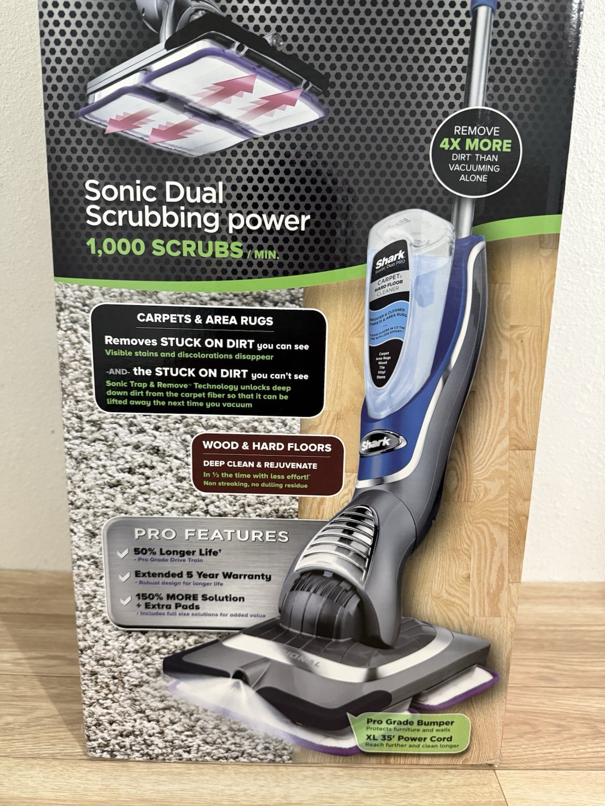 Shark Professional Sonic Duo Pro Wood & Carpet Floor Scrubber Cleaner SP1000 26 gallery