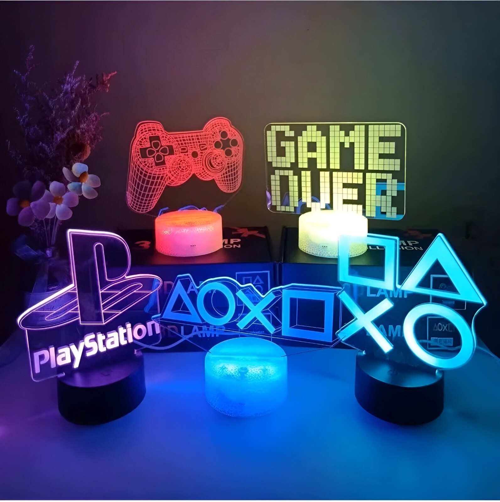 3D Led Lamp Gaming Room Decor USB 16 Colors With Remote Control Night Light gallery