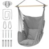 Hammock Chair Hanging Rope Swing, Max 500 Lbs, 2 Cushions with Pocket Superior gallery