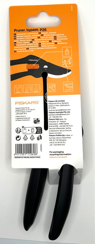 Fiskars, Pruner, Bypass, SingleStep P26 non-stick NEW gallery