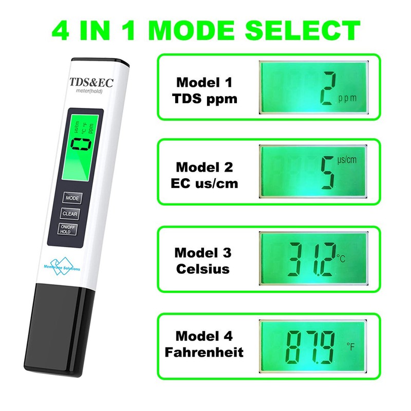 Water Quality Testing Kit TDS/EC/Temp Pen Meter for Drinking Water,Wine/Beer,Spa gallery
