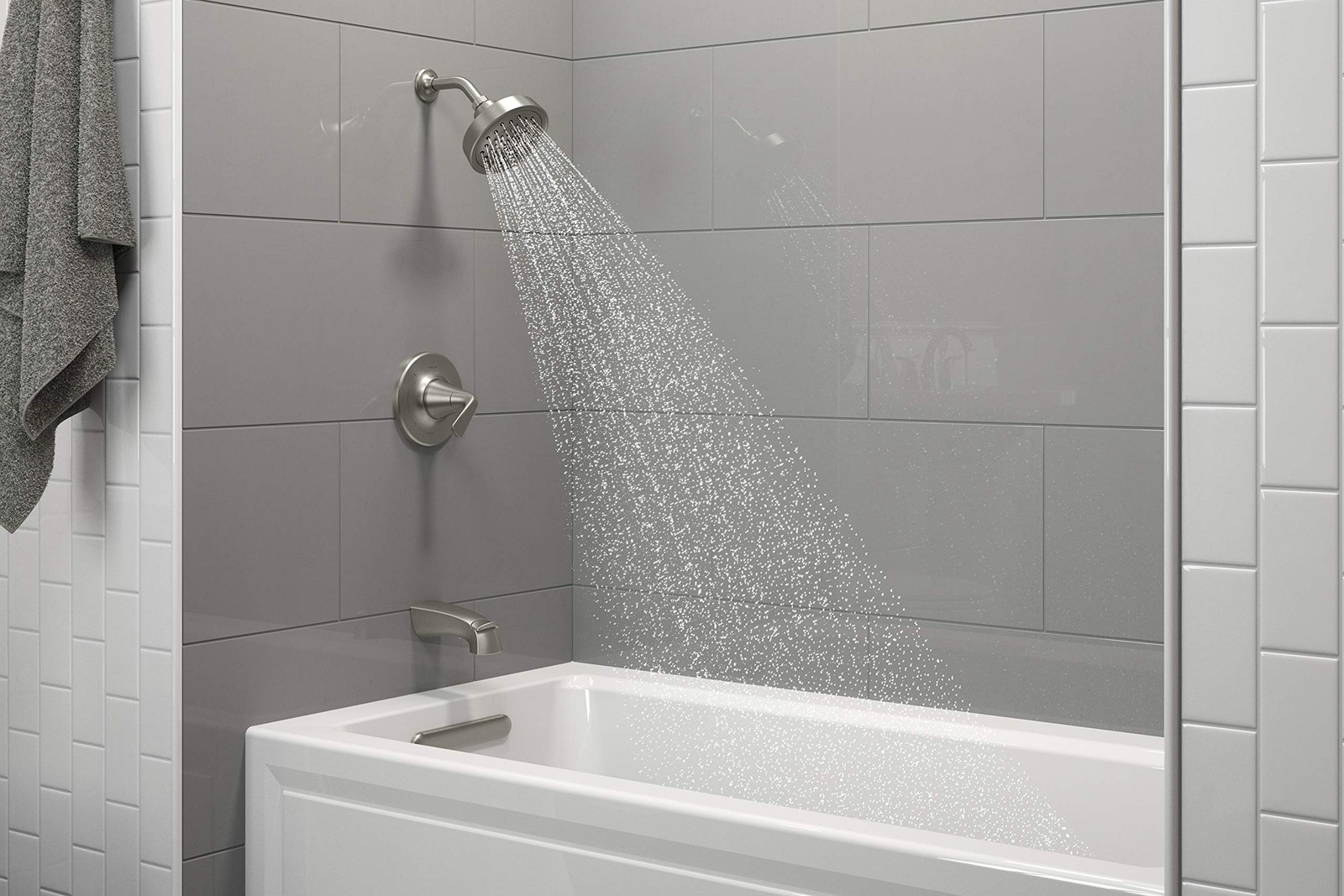 KOHLER K-7272-BN Clearflo Slotted Overflow Bath Drain Toe-Tap Stopper Above gallery