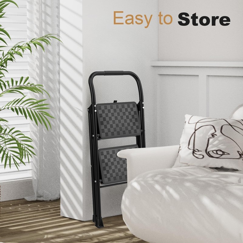 2 Step Ladder, Step Stool for Adults,2 Step Ladder Folding Step Stool with Wi... gallery